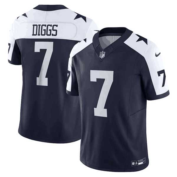 Men & Women & Youth Dallas Cowboys #7 Trevon Diggs Navy Thanksgiving 2023 F.U.S.E. Limited Stitched Football Jersey